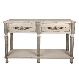 [5H0706] Wall table Grey White 141x36x92 cm