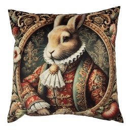 [NE21V] Kissen gefüllt Beige Rot 45x45x4 cm
