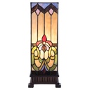 Wall Lamp Tiffany Beige, Blue 17x17x44 cm E27/max 1x40W