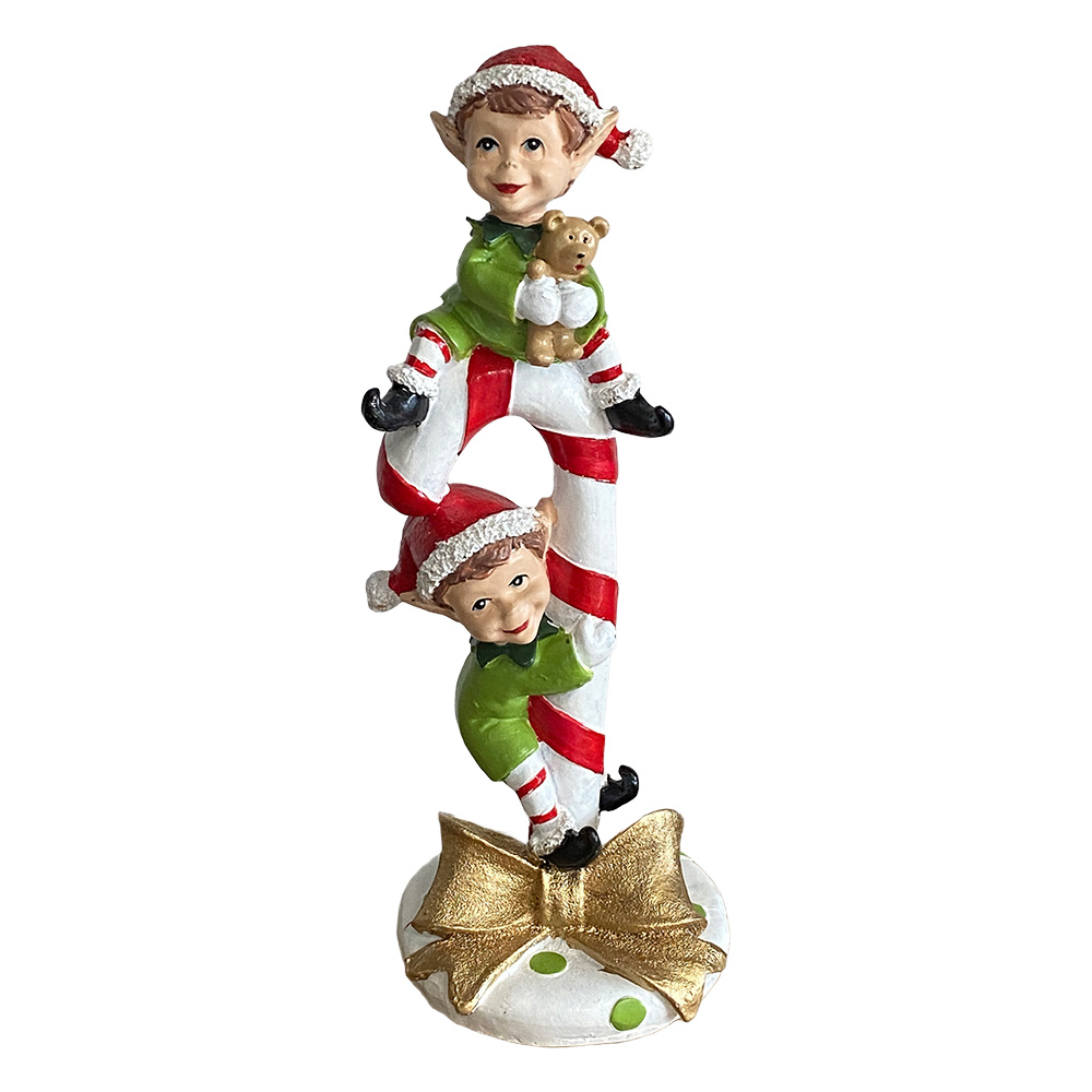 Decorative Elves White Red 9x9xx23 cm