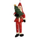 Decoratie hanger kerstman vilt 11x2x29 cm
