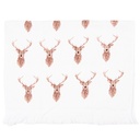 Serviette d'invité Marron, Beige, Blanc 40x66 cm