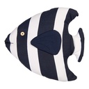 Throw Pillow White Blue 40x45x11 cm