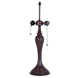 [5LL-5795] Base Lampada da Tavolo Tiffany Marrone Ø 17x60 cm E27/max 2x40W