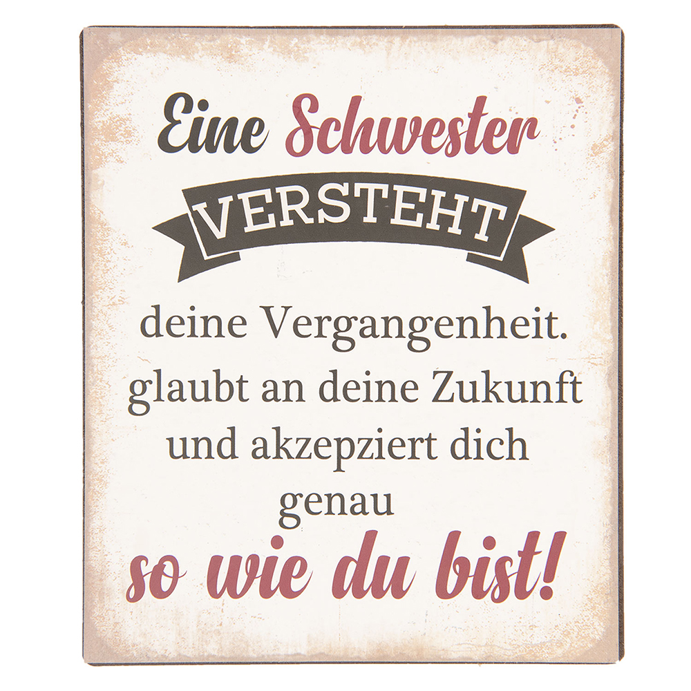 Text Board Beige 13x1x15 cm