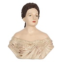 Decorativa Busto Donna Beige Marrone 18x11x21 cm