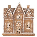 Decoration House with LED Brown White 21x8x20 cm