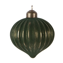 [6GL5128] Boule de Noël Vert Ø 8x9 cm