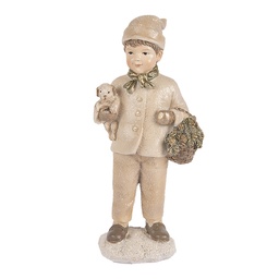 [6PR5535] Deko Kind Beige Braun 9x7x18 cm