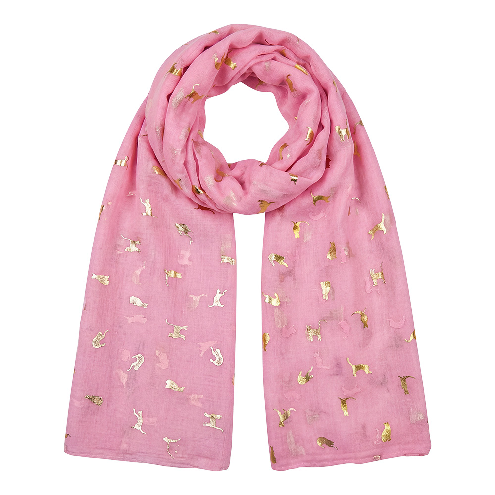 Clayre & Eef Sciarpa donna stampata Rosa Poliestere