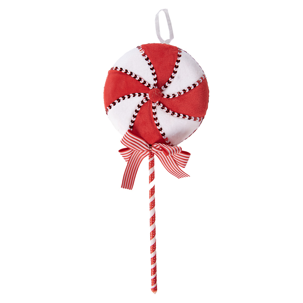 Christmas Decoration Pendant Lolly pop Red White 17x6x41 cm