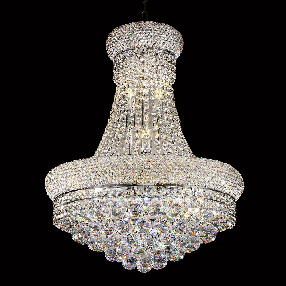 Chandelier 12 lights Transparent Ø 53x66 cm E14/max 12x40W