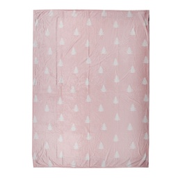 [SWC60-2] Plaid Rose Blanc 130x170 cm