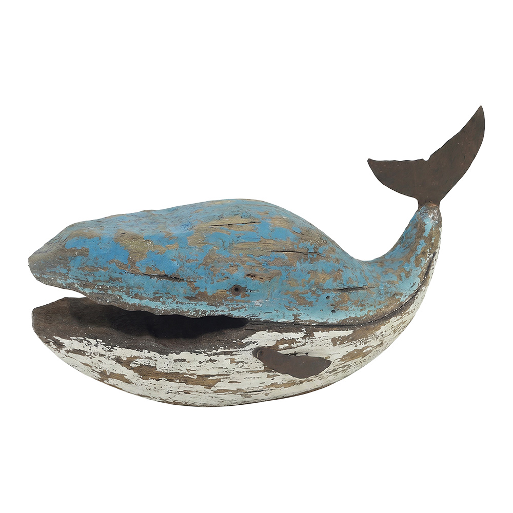 Decoration Whale Blue White 26x10x16 cm