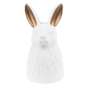 Decoration statue rabbit, White Golden Color 11x11x21 cm
