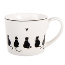 Becher Weiß Schwarz 12x8x7 cm / 275 ml