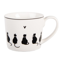 [PWSMU0001] Tazza Bianco Nero 12x8x7 cm / 275 ml