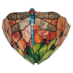 [5LL-9312] Wall Lamp Tiffany Red, Green 30x15x20 cm E14/max 1x40W