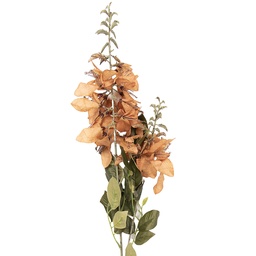 [5PL0261BR] Branche de décoration avec fleurs Marron Vert 10x13x100 cm