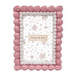 [2F1400] Bilderrahmen Rosa Weiß 15x2x20 cm / 10x15 cm