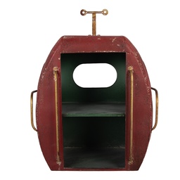 [5Y1490] Décoration Remontée Mécanique Rouge Vert 48x26x60 cm