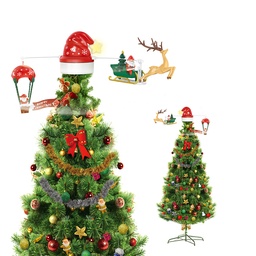 [66791] Dekoration Weihnachtsbaumspitze Rot 73x35x29 cm