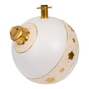Weihnachtsbaumständer Weiß Goldfarbig 40x38x38 cm