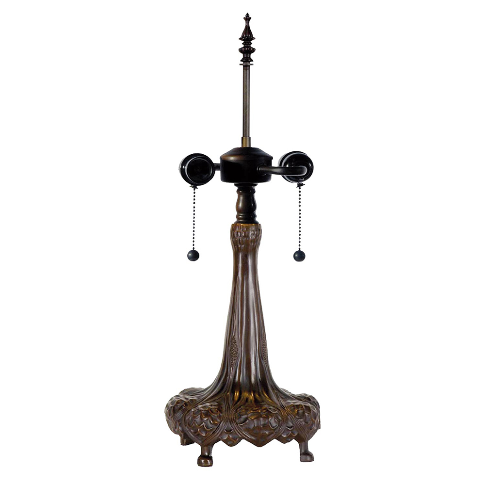 Base Lampada da Tavolo Tiffany Marrone Ø 31x85 cm E27/max 2x60W