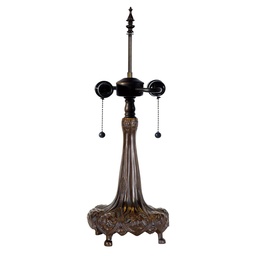 [5LL-9033] Lamp Base Table Lamp Tiffany Brown Ø 31x85 cm E27/max 2x60W
