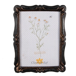 [2F1068] Cornice Foto Nero Marrone 16x2x21 cm / 13x18 cm