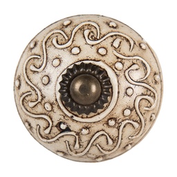 Clayre & Eef Türknauf Ø 4 cm Braun Beige Keramik