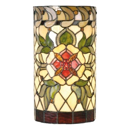 [5LL-9906] Applique Tiffany Vert, Rouge 20x11x36 cm E14/max 2x40W