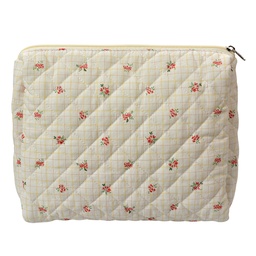 [JZTB0088] Toiletry Bag Women Beige Pink 25x5x22 cm