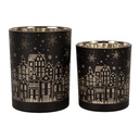 Porta tealight (2) Nero Ø 9x10 / Ø 10x12 cm