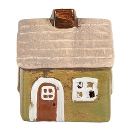[6CE2186] Décoration Maison Vert Beige 8x7x10 cm