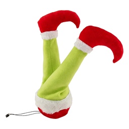 [66899] Decoration Elf Legs Red Green 35 cm / 3xAA