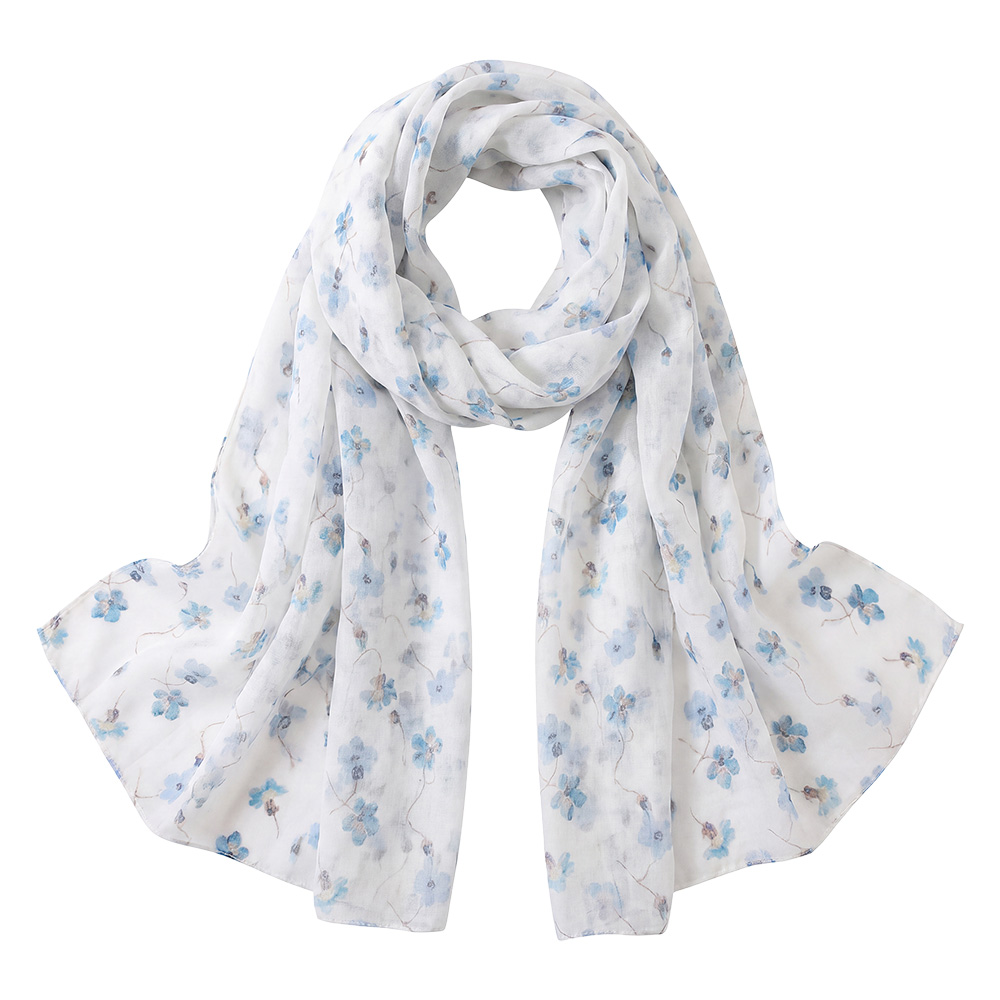Sjaal 85x180 cm blauw