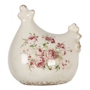 Décoration Poule Crème 12x11x13 cm