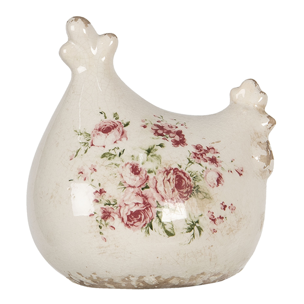 Decoratie kip 12x11x13 cm