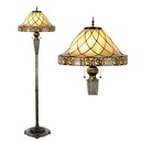 Lampadaire Tiffany Beige Ø 46x168 cm E27/max 2x60W