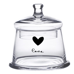 [LBSGL0001] Storage Jar with Lid Transparent Ø 12x13 cm