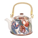 Teiera con infusore Bianco Blu 18x14x12 cm / 800 ml