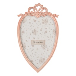 [2F1299] Picture Frame Pink White 11x2x19 cm / 10x15 cm