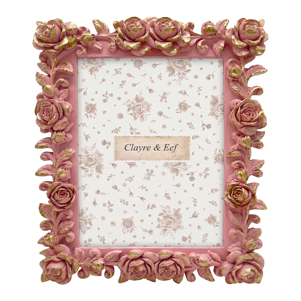 Cadre photo Rose Couleur or 19x3x24 cm / 13x18 cm