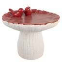 Decoration Mushroom White Red Ø 25x21 cm