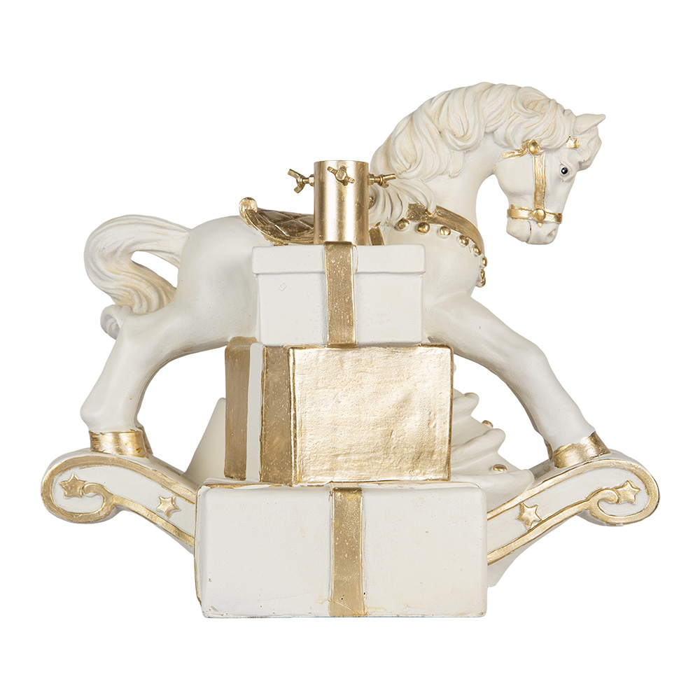 Supporto per l'albero di Natale Bianco Color oro 47x30x38 cm