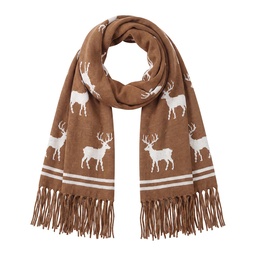 [JZSC0907CH] Foulard Donna Marrone 65x180 cm