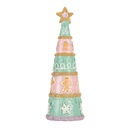 Décoration de Noël Sapin de Noël Vert Rose Ø 9x25 cm