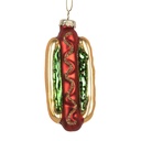 Weihnachtsanhänger Goldfarbig Rot 4x3x10 cm