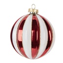 Palla di natale Rosso Bianco Ø 10x11 cm